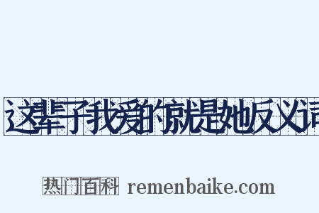 这辈子我爱的就是她反义词是什么意思的图片